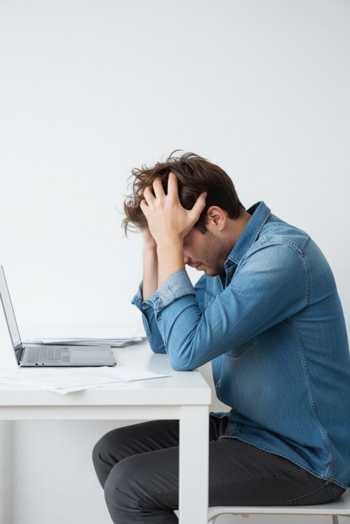 Bedrijfsleider is gefrustreerd omdat het maar niet lijkt te lukken met zijn medewerkers.